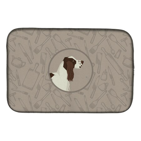 Carolines Treasures English Springer Spaniel in the Kitchen Dish Drying Mat CK2184DDM
